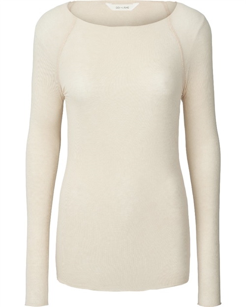 GAI+LISVA AMALIE L/S WOOL TOP OFF WHITE